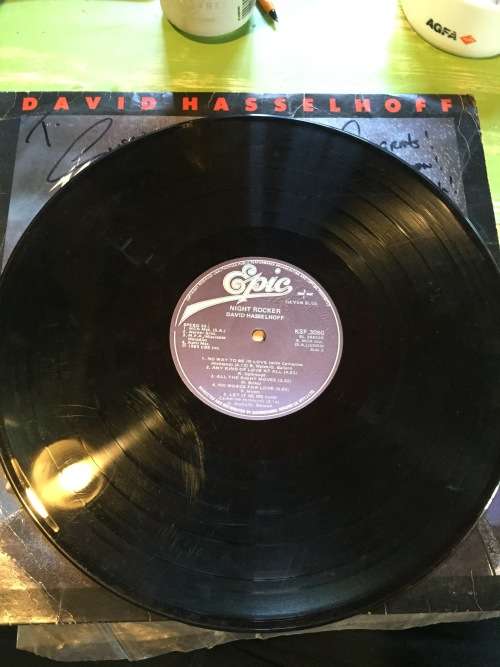 David Hasselhoff, Original Signed Vinyl/LP Night Rocker