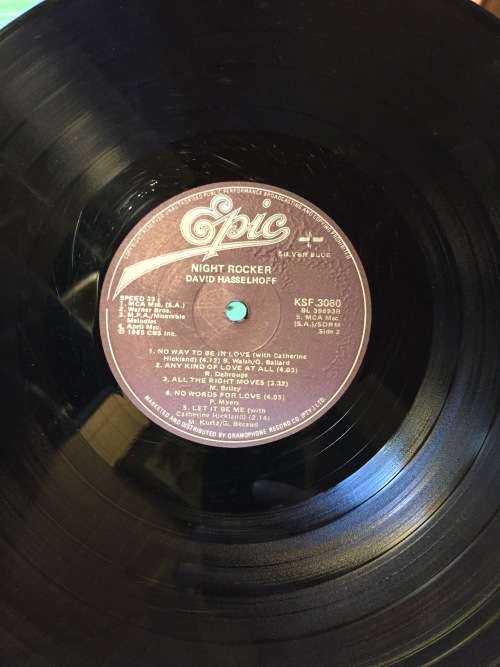 David Hasselhoff, Original Signed Vinyl/LP Night Rocker