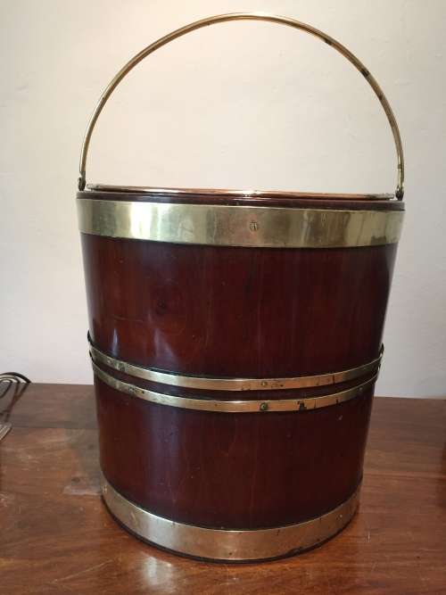 18th Century Mahogany Brass Bound Wine Cooler