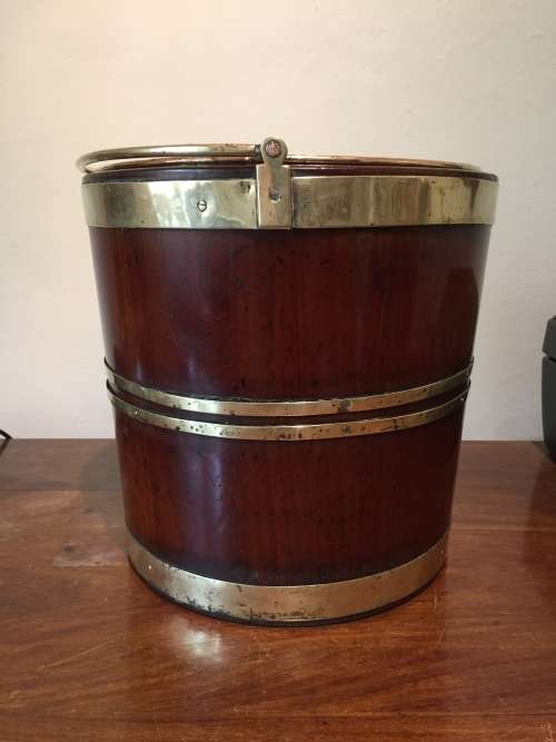 18th Century Mahogany Brass Bound Wine Cooler