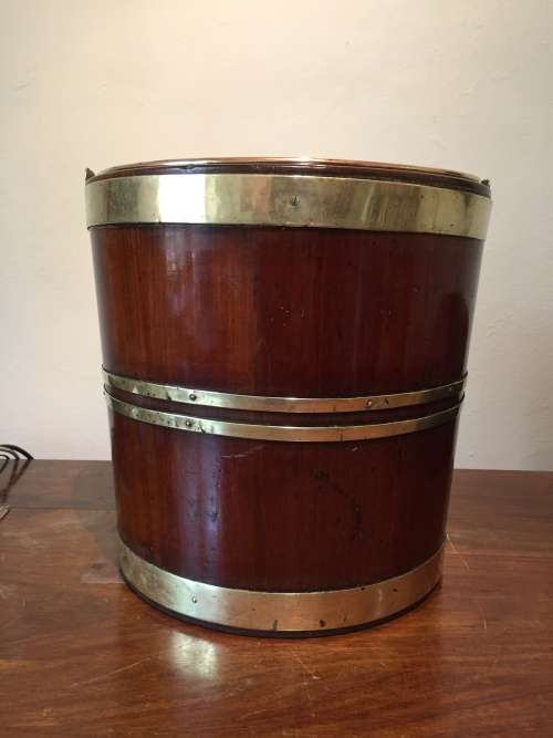 18th Century Mahogany Brass Bound Wine Cooler