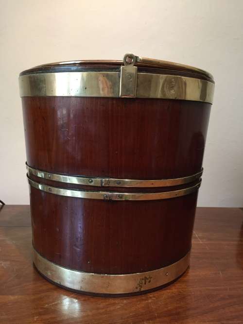 18th Century Mahogany Brass Bound Wine Cooler