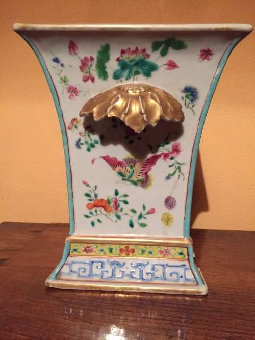 Antique Hand Painted Vase - chipped