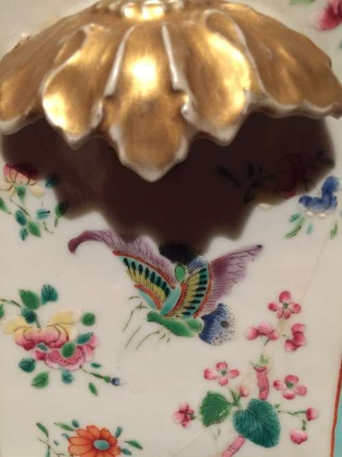 Antique Hand Painted Vase - chipped