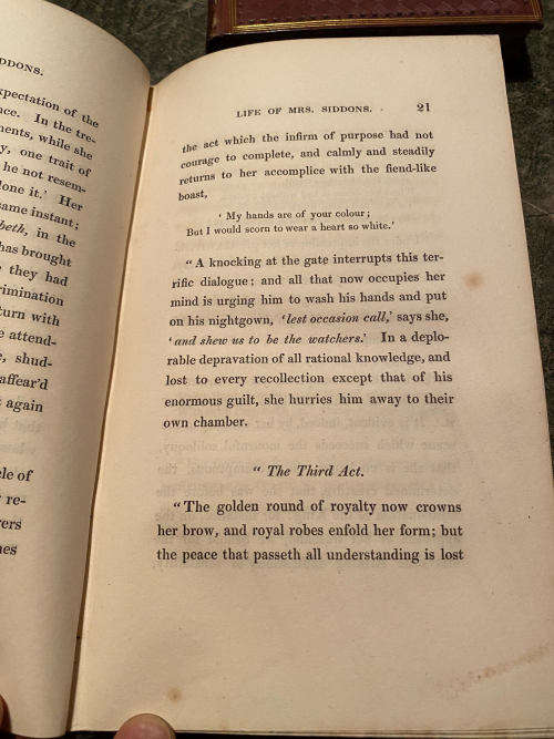 1834 Life of Mrs. Siddons Published: London Effingham Wilson. First Edition Two volumes
