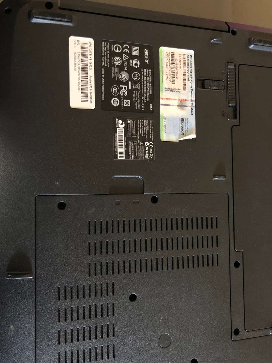 R1 Start, no reserve! Acer Aspire 5735
