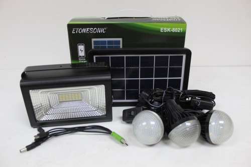 Solar Lighting Mini Kit ESK 8021 with SMD LED Light, 3 Light Bulbs and Solar Panel Solar Lighting