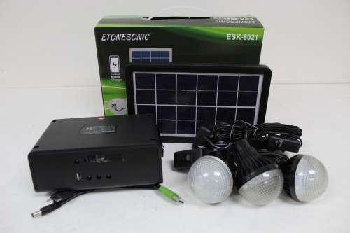 Solar Lighting Mini Kit ESK 8021 with SMD LED Light, 3 Light Bulbs and Solar Panel Solar Lighting