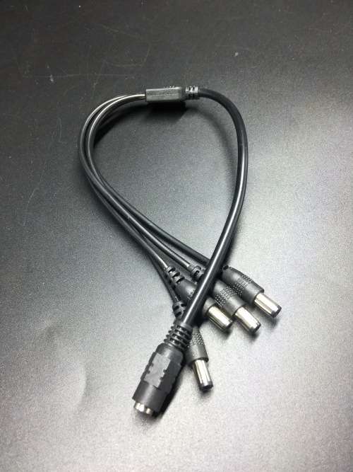 12V DC 4 Way Power Cable Splitter