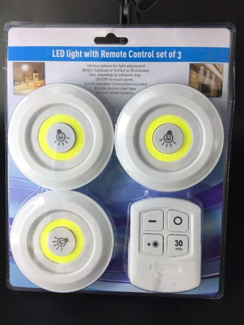 LED light with Remote Control set of 3
