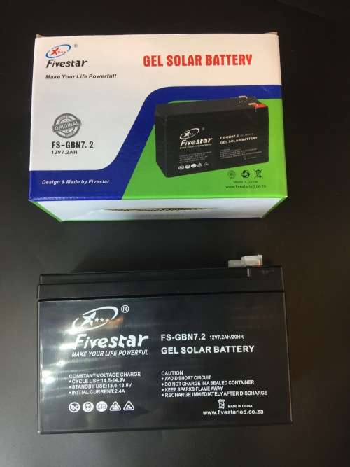 Fivestar GEL Solar Battery 12V7.2AH FS-GBN7.2