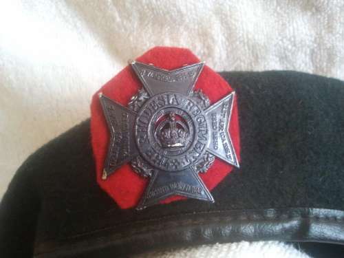 Rhodesian Army. Rhodesia Regiment beret. Small.