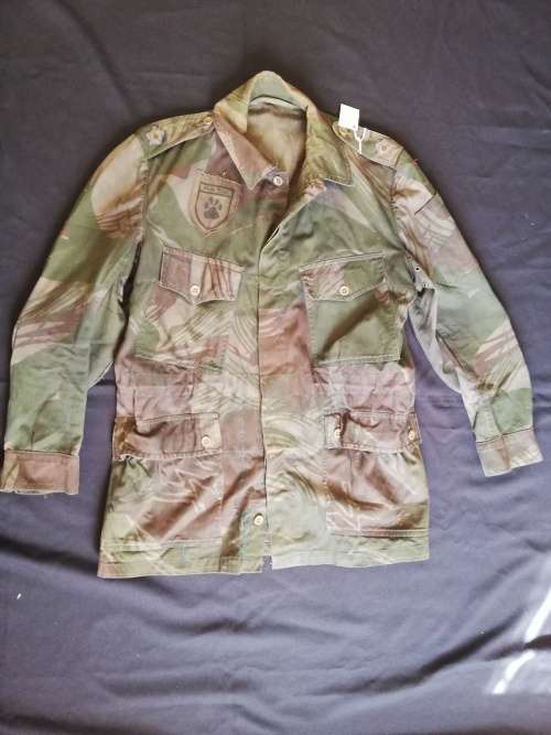 Rhodesian Army camo bushjacket. BSAP, dyed. Local postage only.