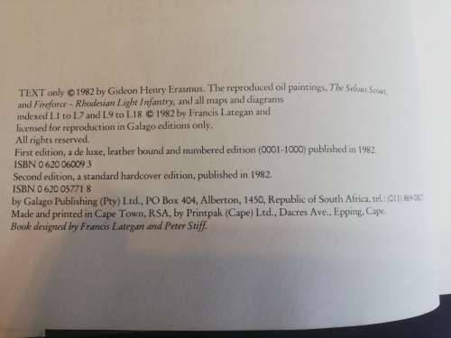 Selous Scouts, Top Secret war. Peter Stiff, Hard Cover.