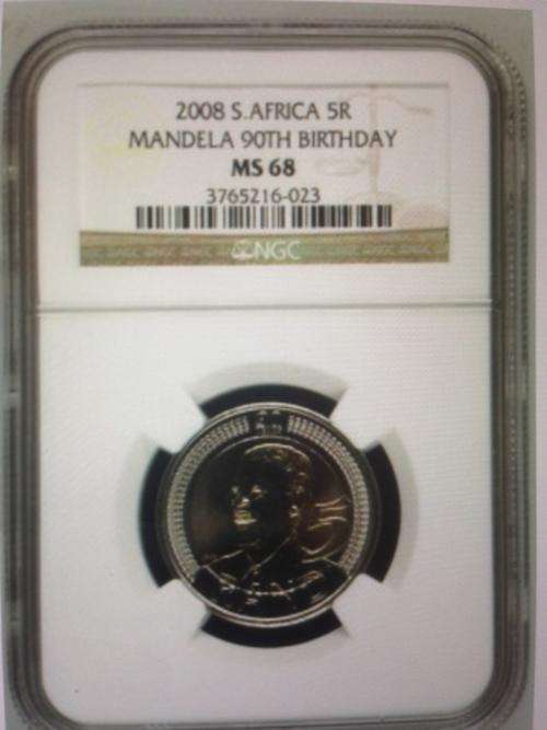 MS68!!! MS68!! NGC Graded!!! NELSON MANDELA 90th BIRTHDAY COIN!!!!!