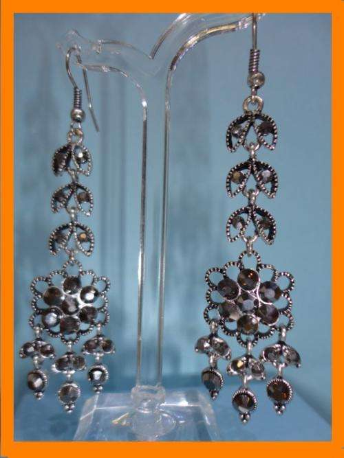 Charcoal Rhinestone Earrings
