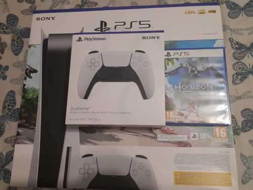 Ps5 Console with Extra Remote and Horizon Forbidden west game