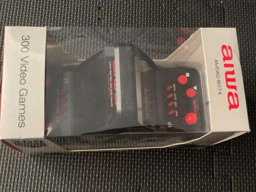 Aiwa Mini arcade system includes 300 Games preloaded.