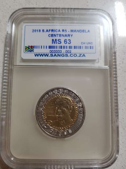 2018 S.AFRICA R5 - MANDELA CENTENARY MS 63