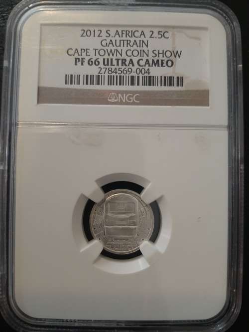 2012 S.AFRICA 2.5C GAUTRAIN CAPE TOWN COIN SHOW PF 66 ULTRA CAMEO