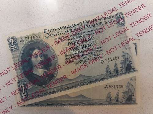 2 TIMES TWO RAND NOTES G RISSIK UNC
