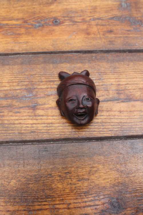 Chinese Wooden Hand Carved Head