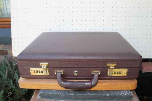 Vintage Busby Leather Briefcase with Combination Lock