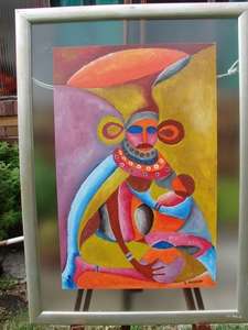 George Mugalula Woman with Child - Buyer collects