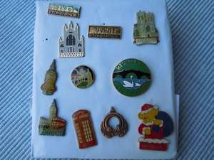 British Famous Places Collectors Pins