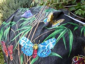 Vintage Butterfly Curtains 106cm x 230cm. Four Drops