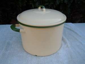 Vintage Large Enamel Pot