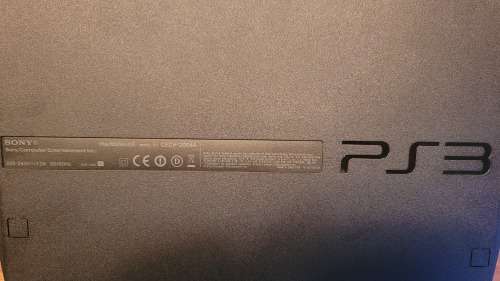 Sony Playstation 3 Slim 120GB Black + 2 Controllers + 2 Games + Cables