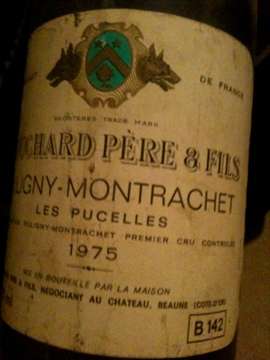 french white  bouchard pere fils puligny montrachet 1975