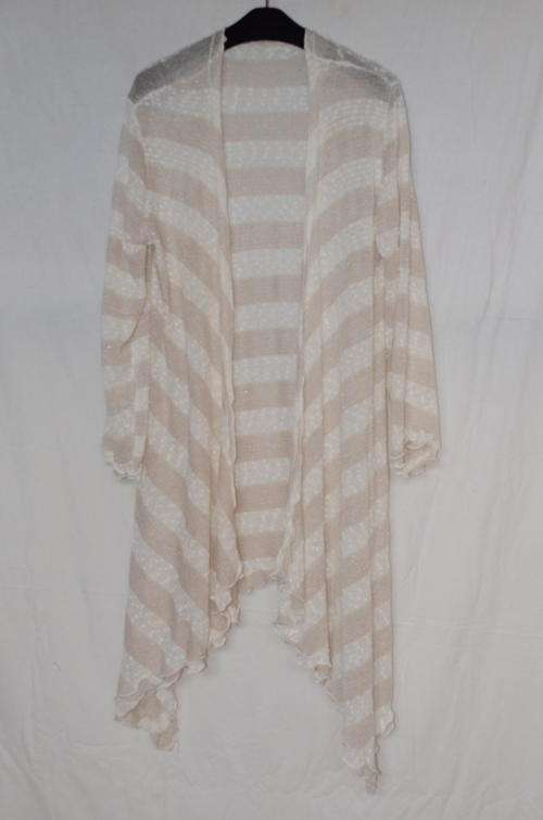 Cream And Beige Waterfall Top Size XL
