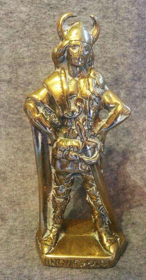 Brass Viking figurine