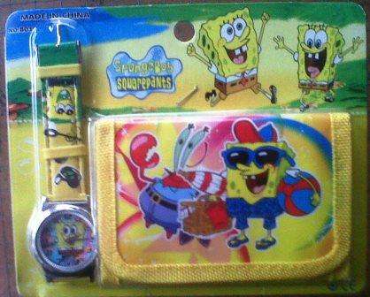 Sponge Bob watch with a free wallet