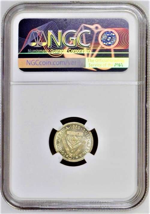 Superb Gem | 1959 S.Africa 3 Pence (Tickey) NGC Certified MS67 | Finest Known POP:2 | Perfect
