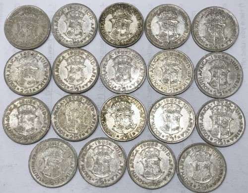 Silver Job Lot Auction | 19x 50% Silver 2.5 Shillings (Halfcrowns) | 134.33 Grams Of Silver