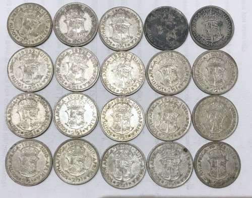 Silver Job Lot Auction | 20x 50% Silver 2.5 Shillings (Halfcrowns) | 141.4 Grams Of Silver