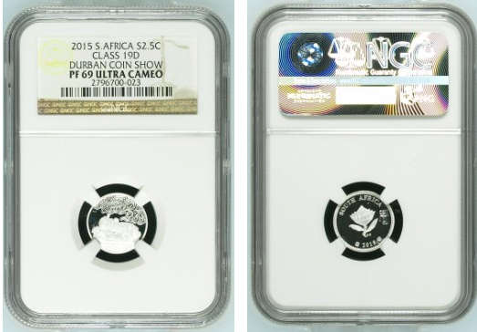 2015 FLYPRESS S2.5c DBN MINTMARK PLAIN EDGE PF69UC**2nd FINEST KNOWN**MINTAGE 300!!