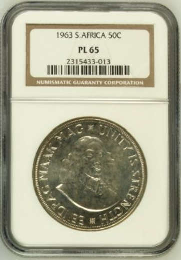 1963 50c CROWN PL65**RARE FIND, MANY COINS WERE SMELTED FOR THEIR SILVER CONTENTS, VERY FEW REMAIN!!