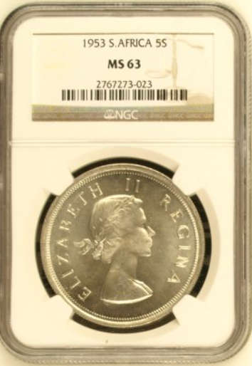 1953 5S CROWN MS63**BEAUTIFUL BRILLIANT UNC SPECIMEN!!