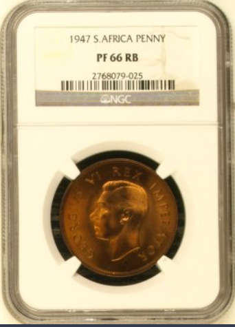 1947 1p PF66RB**2nd FINEST KNOWN GRADE**FANTASTIC RED-GOLDEN HUE ACROSS THE WHOLE COIN!!