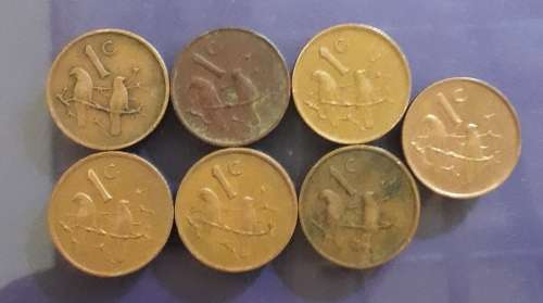 R.S.A. 1 CENT PIECES X 7