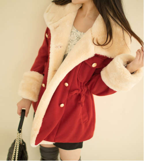 Double-Breasted Uniform Style Slim WomenÃ¢ÂÂs Coats