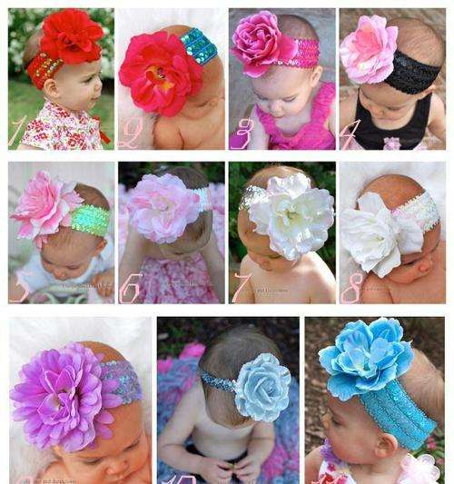 Baby flower headbands x 10