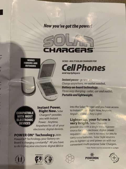 Cell Phone Solar Charger