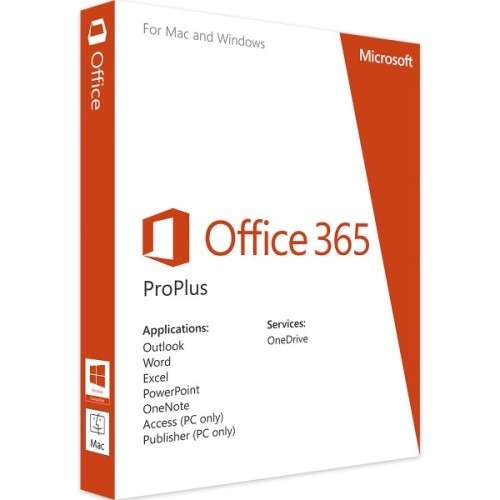 MICROSOFT OFFICE 365 - PROFESSIONAL PLUS - PC and MAC - 1 YEAR LICENSE - 5 USERS - DIGITAL DOWNLOAD