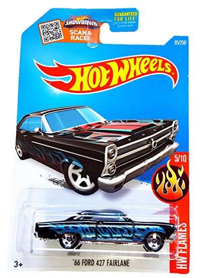 HotWheels Hot Wheels - 2016 HW Flames - '66 Ford 427 Fairlane (Short Card)