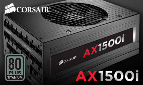 Corsair AX1500i Digital ATX PSU 1500W 80 Plus Titanium Certified Fully-Modular 8-Year Warranty Boxed